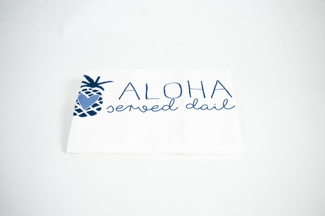 Aloha Served Daily Flour Sack Towel