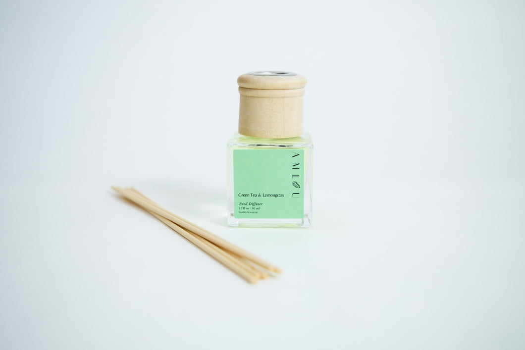 AmLou Living Reed Diffuser-Green Tea & Lemongrass