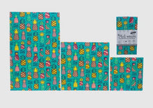 Load image into Gallery viewer, Meli Wraps 3-Pack Reusable Beeswax Food Wrap-Pineapple Print
