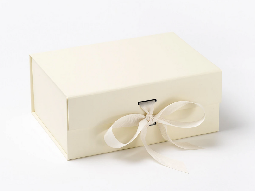 Medium Ivory Gift Box with Ribbon*